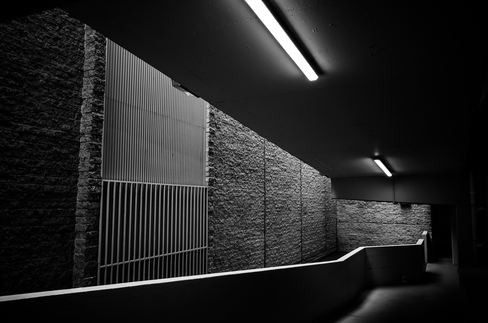 Black and White Photo of Modern Architecture